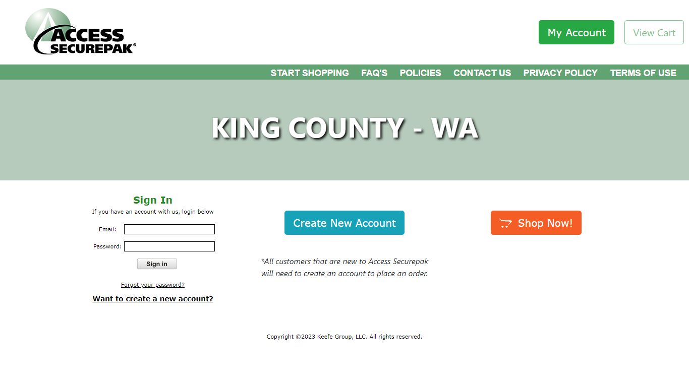Access Securepak - King County Package Program - WA - Welcome